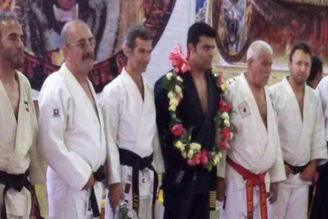 Honering Kaicho Peyman by Senior Martial Arts Instractors, Jigokuryu SeminarIran -2014